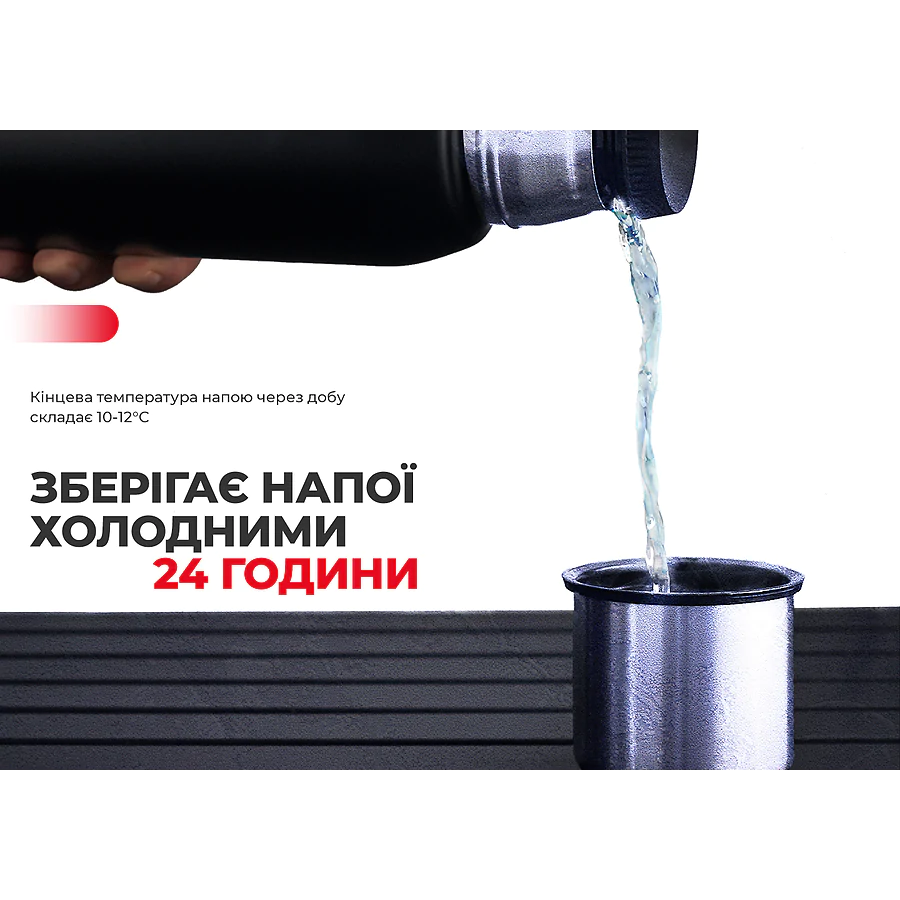 Термос сталевий 1,0 л Naturehike Q-9H NH19SJ010. Чорний