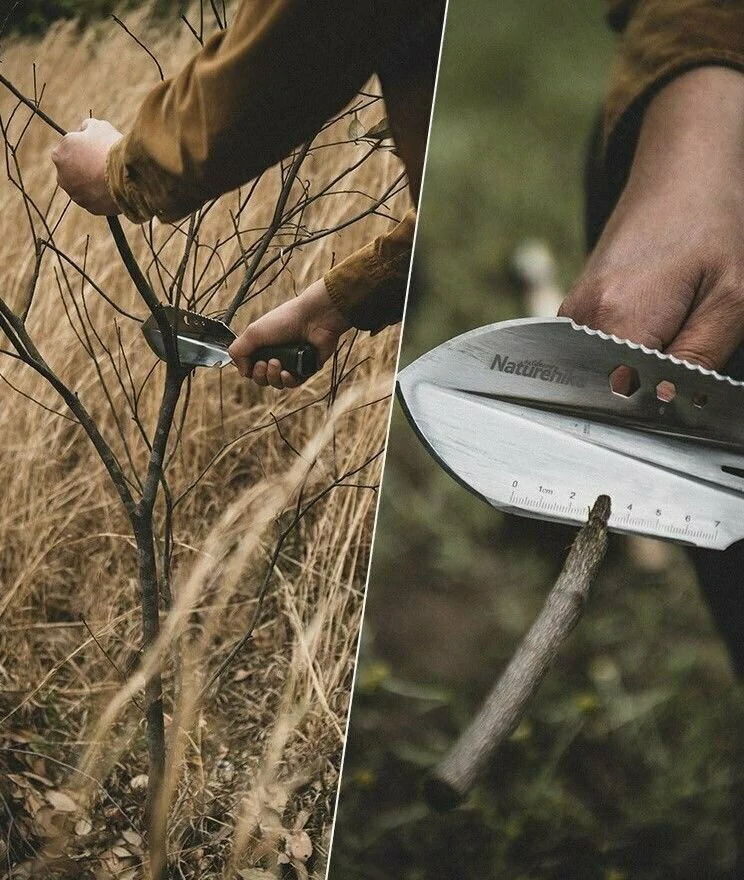 Лопата многофункциональная из нержавеющей стали и паракордом Naturehike NH20GJ001