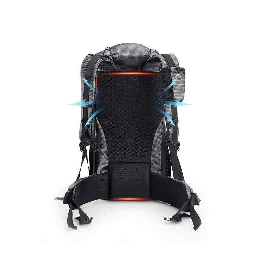 Рюкзак туристичний Naturehike Rock NH20BB113, 40+5л, чорний