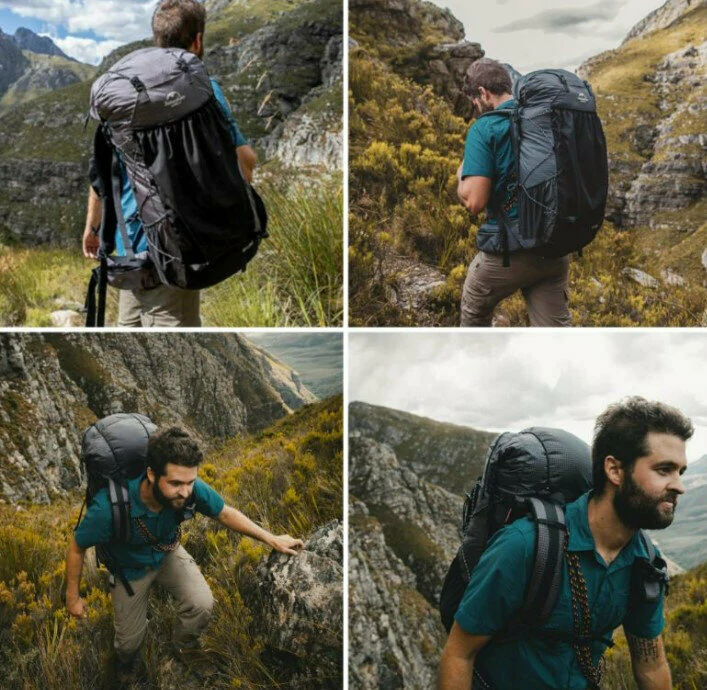 Рюкзак туристичний Naturehike Rock NH20BB113, 40+5л, чорний