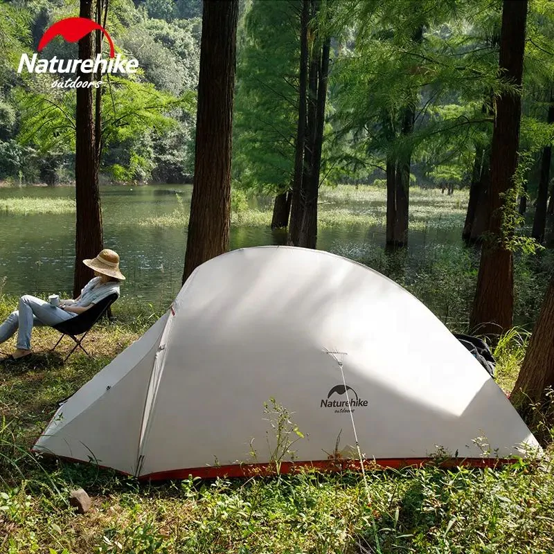 Палатка сверхлегкая трехместная с футпринтом Naturehike Cloud Up 3 Updated NH18T030-T, 210T, зеленый