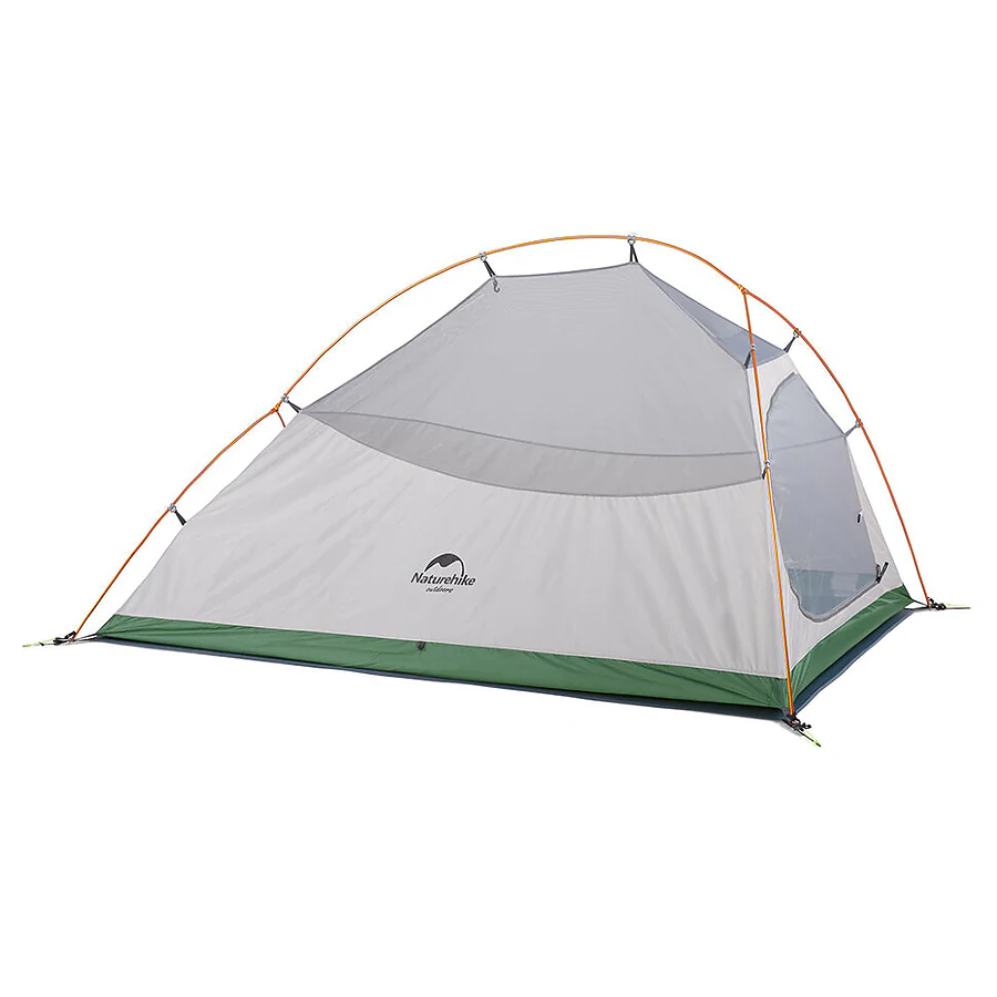 Палатка сверхлегкая трехместная с футпринтом Naturehike Cloud Up 3 Updated NH18T030-T, 210T, зеленый