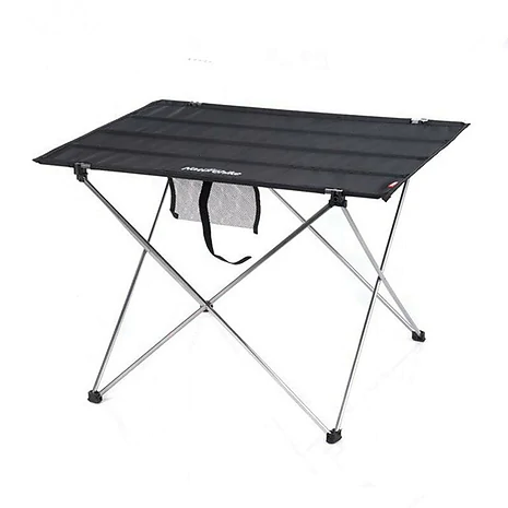 Cтіл розкладний Naturehike NH20JJ020,1680D Oxford / алюміній розмір L. Чорний