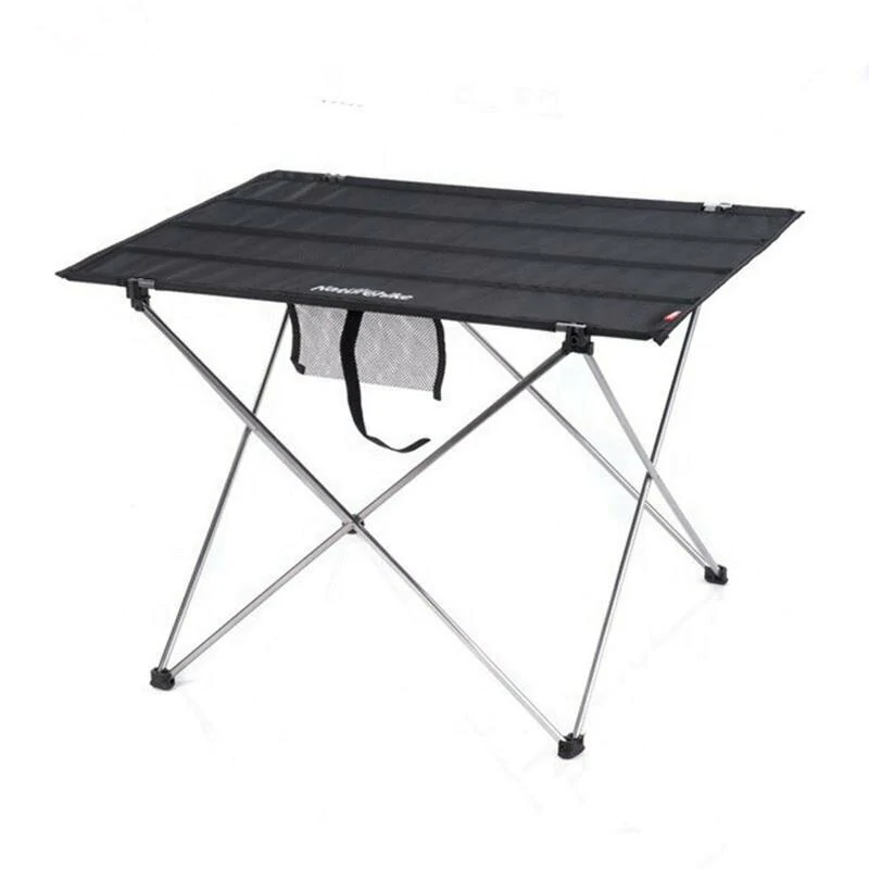 Cтіл розкладний Naturehike NH20JJ020,1680D Oxford / алюміній розмір L. Чорний