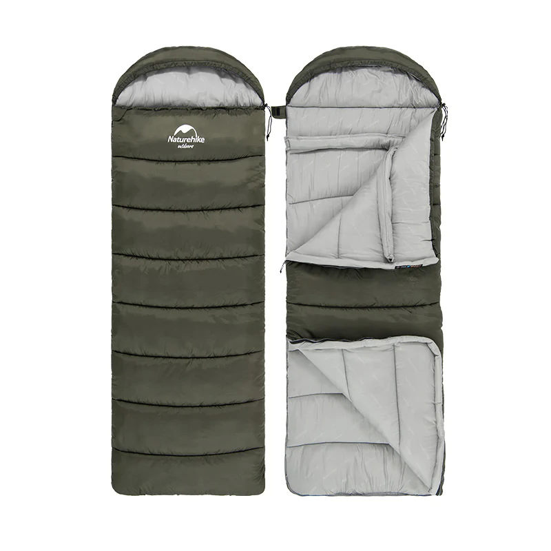 Спальник с капюшоном правый (1°C) Naturehike U350 NH20MSD07. Коричневый