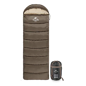 Спальник с капюшоном правый (1°C) Naturehike U350 NH20MSD07. Коричневый