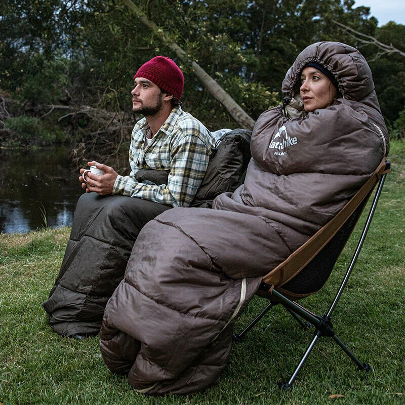 Спальник с капюшоном правый (1°C) Naturehike U350 NH20MSD07. Коричневый