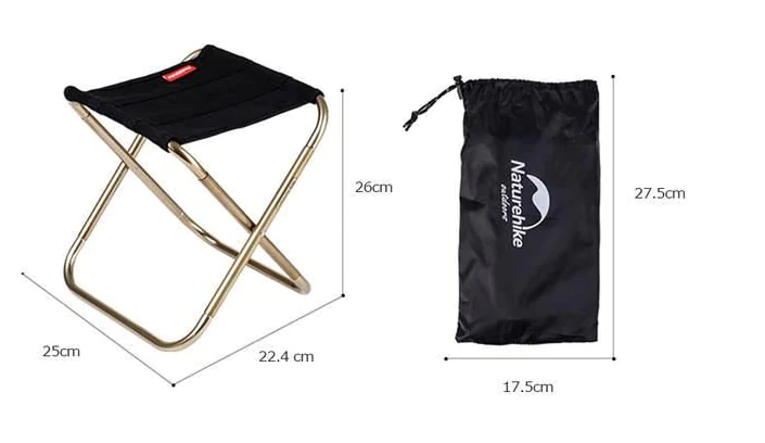 Стул складной Naturehike NH17Z012-L, черный