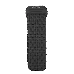 Килимок надувний 65 мм Naturehike FC-12 NH19Z003-P із подушкою та мішком для надування, Графіт