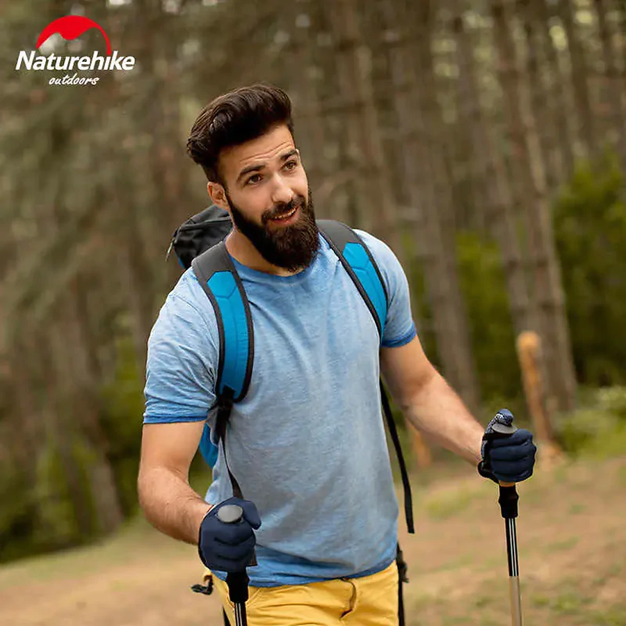 Перчатки нескользкие трикотажные Naturehike NH21FS035, темно-синие