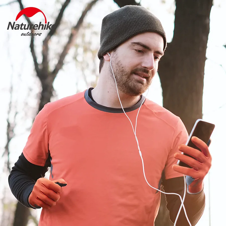 Перчатки нескользкие трикотажные Naturehike NH21FS035, темно-синие