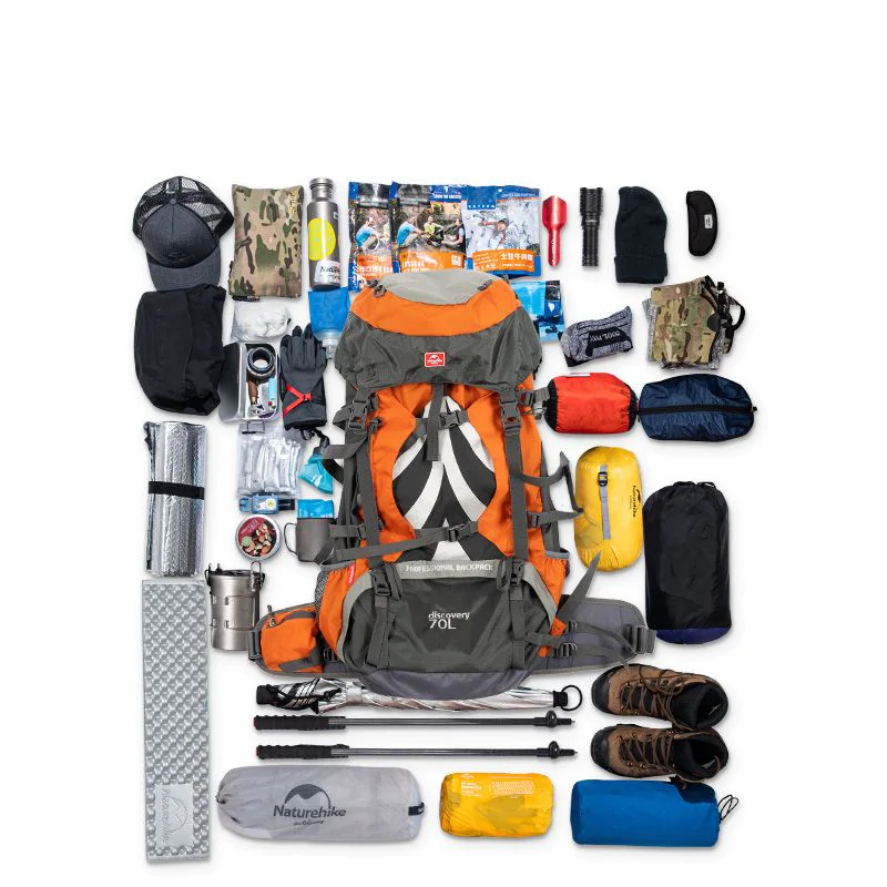 Рюкзак туристичний Naturehike NH70B070-B, 70л+5л, чорний