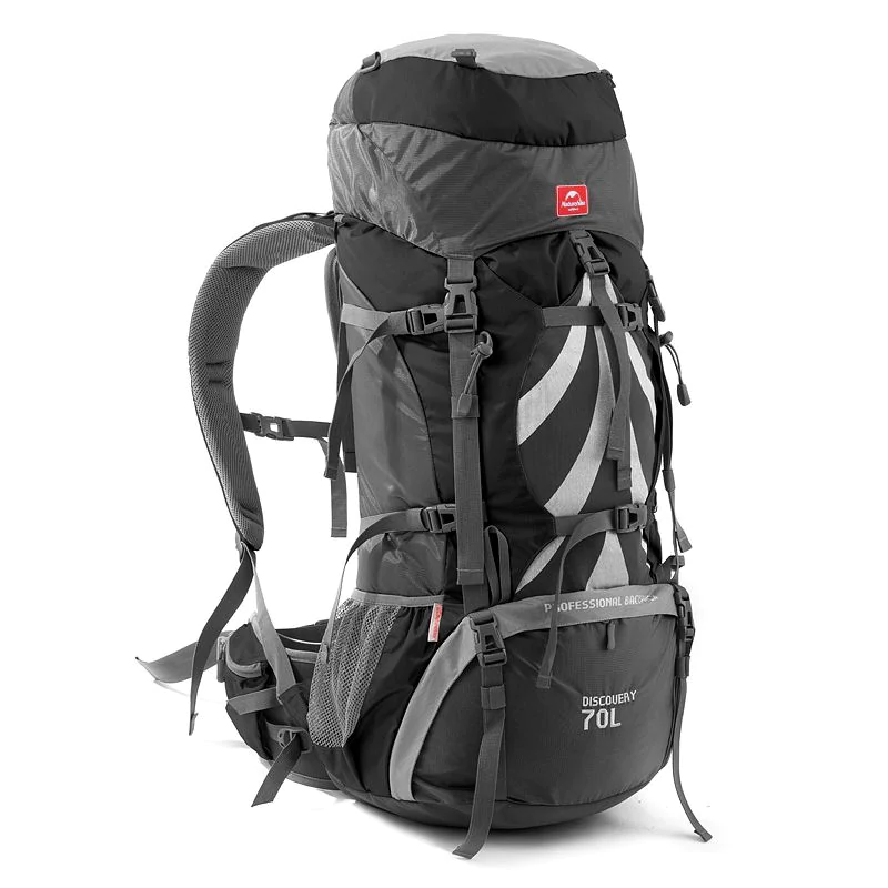Рюкзак туристичний Naturehike NH70B070-B, 70л+5л, чорний