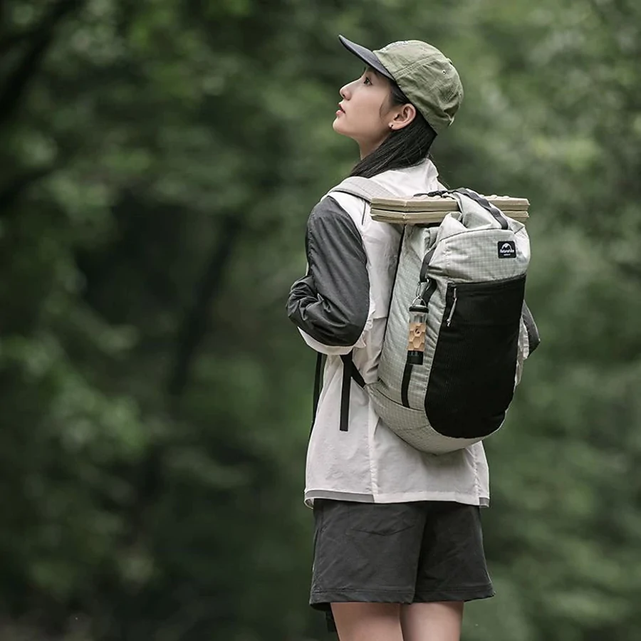 Рюкзак туристический Naturehike NH20BB206, 20л, графит в клетку