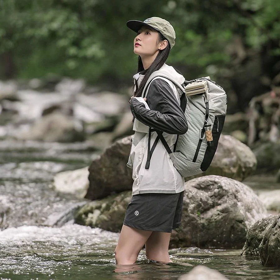 Рюкзак туристический Naturehike NH20BB206, 20л, графит в клетку