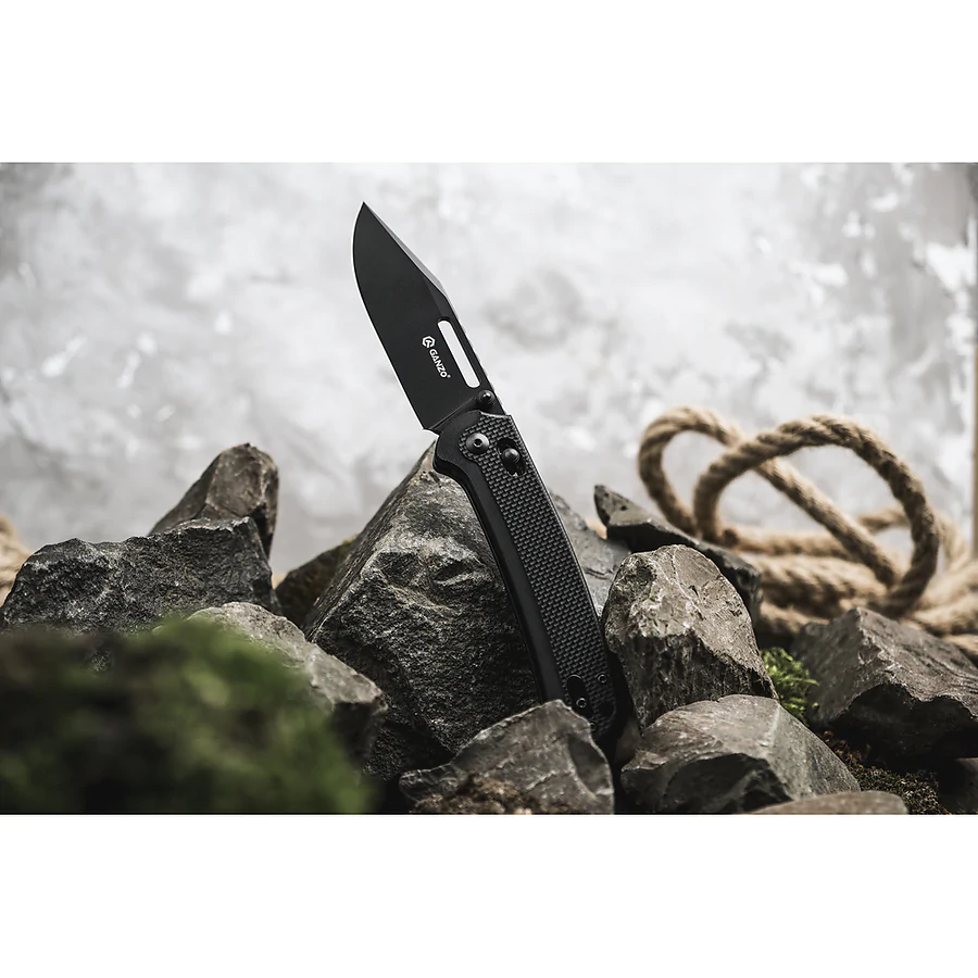 Нож складной Ganzo G768PT-BK, черный (черный клинок)