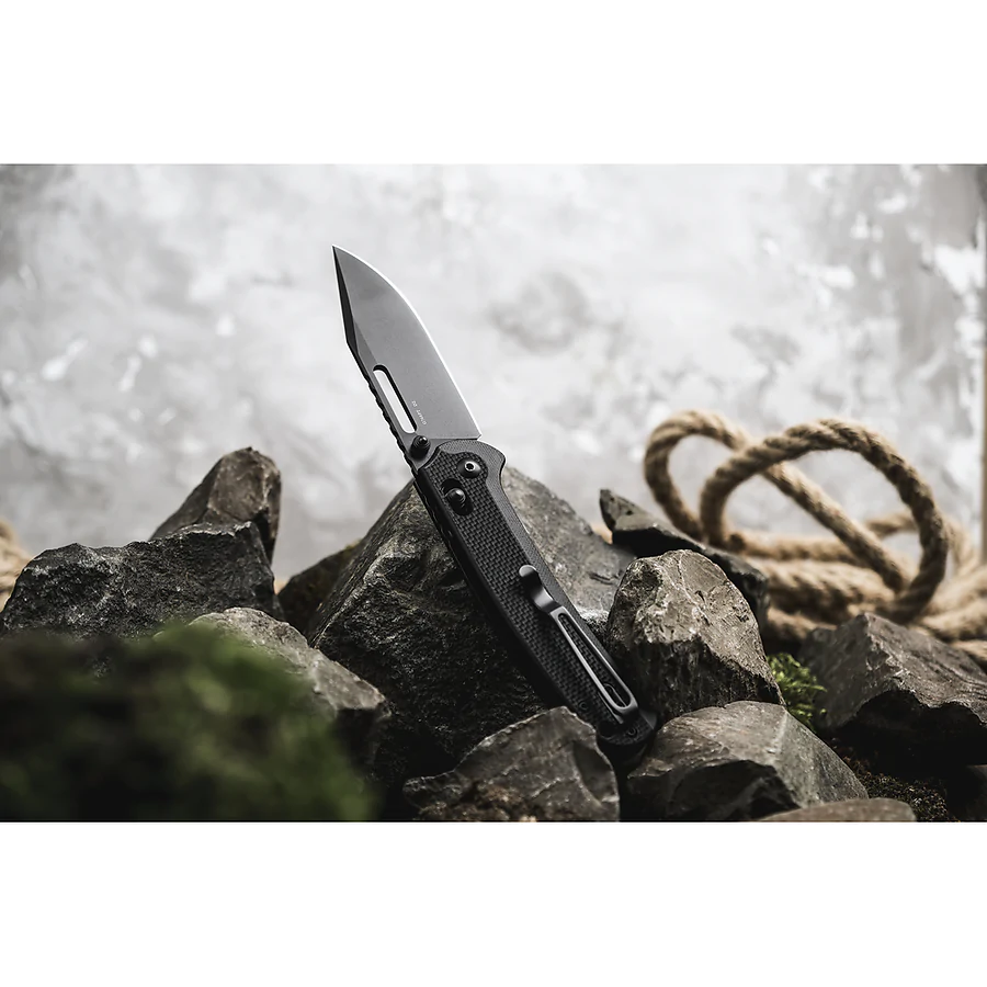 Нож складной Ganzo G768PT-BK, черный (черный клинок)
