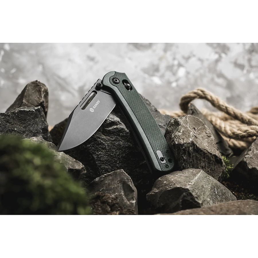 Нож складной Ganzo G768PT-GB, сине-зеленый (черный клинок)