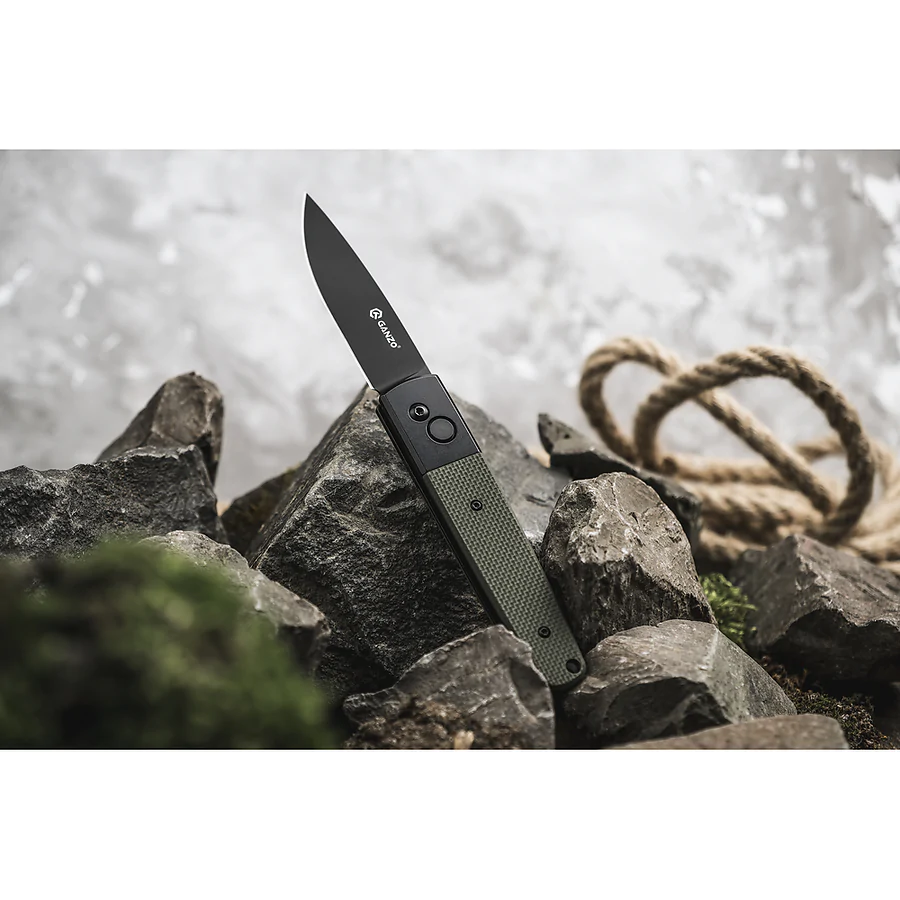 Нож складной Ganzo G721B-GR зеленый, черный клинок