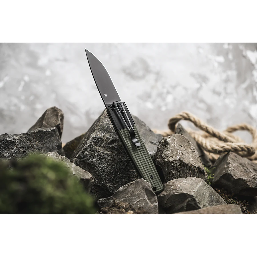 Нож складной Ganzo G721B-GR зеленый, черный клинок
