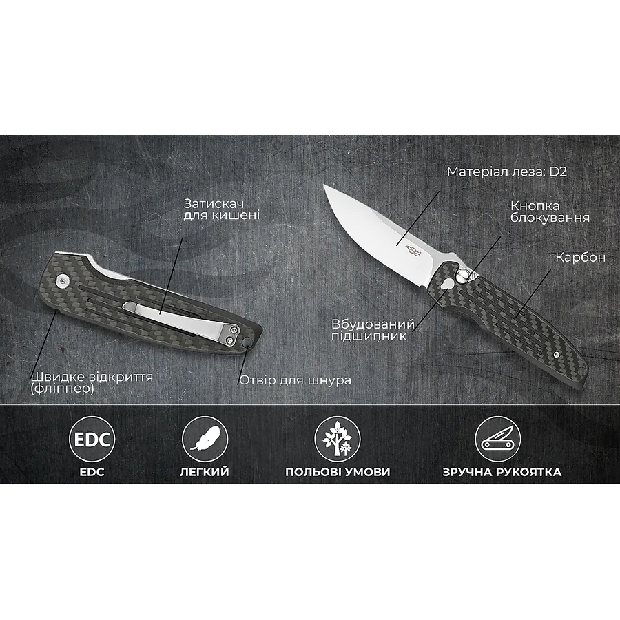 Нож складной Ganzo Firebird FH926-CF карбон
