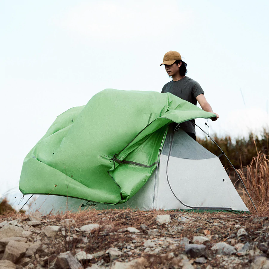 Палатка сверхлегкая одноместная Naturehike Cloud Up Base 1 CNK2450WS032, зеленая