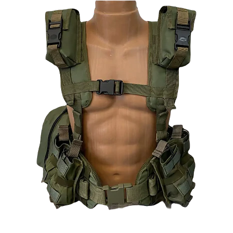 Ременно-плечевая система РПС Warbelt Molle с подсумками. Олива
