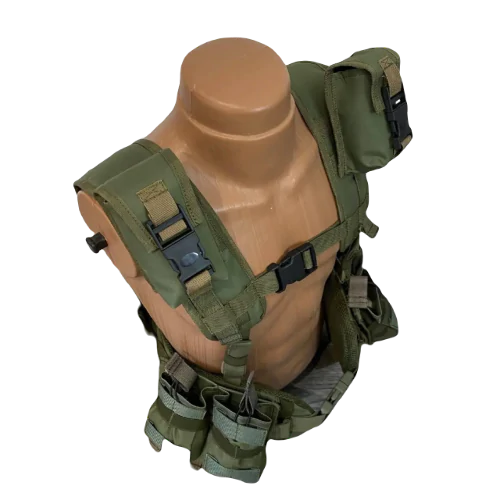 Ременно-плечевая система РПС Warbelt Molle с подсумками. Олива