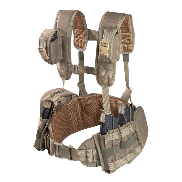 Ременно-плечевая система РПС Warbelt Molle с подсумками. Олива