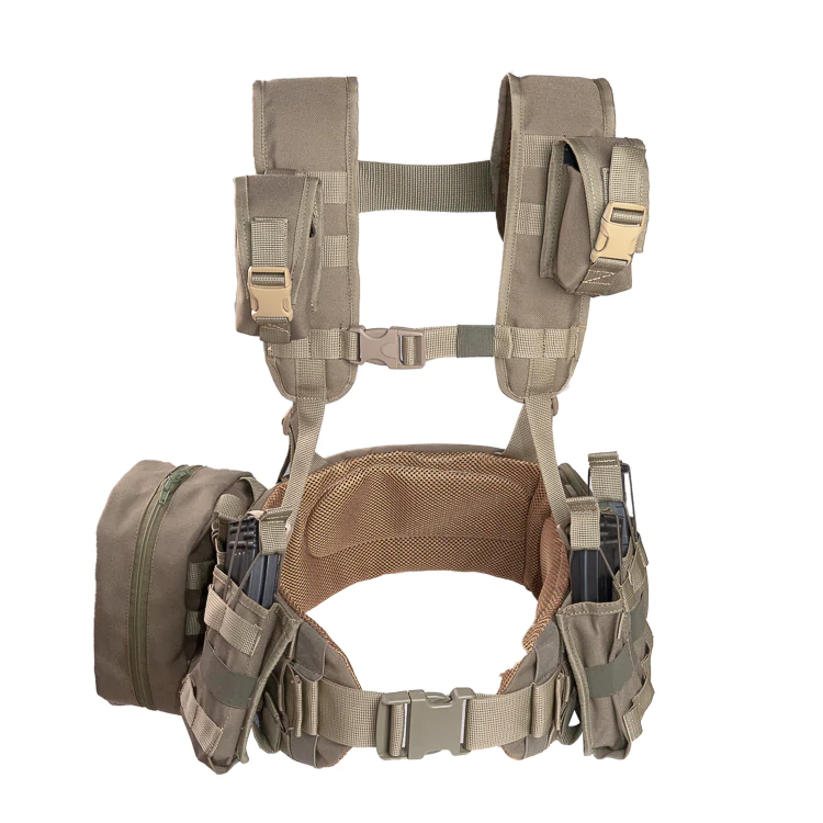Ременно-плечевая система РПС Warbelt Molle с подсумками. Олива