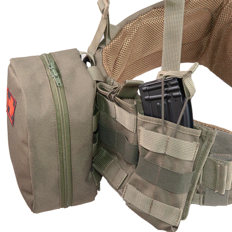 Ременно-плечевая система РПС Warbelt Molle с подсумками. Олива