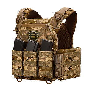 Плитоноска Warmor gen.3 Pro Пиксель ММ14. Сиcтема быстрого сброса. 3 подсумка