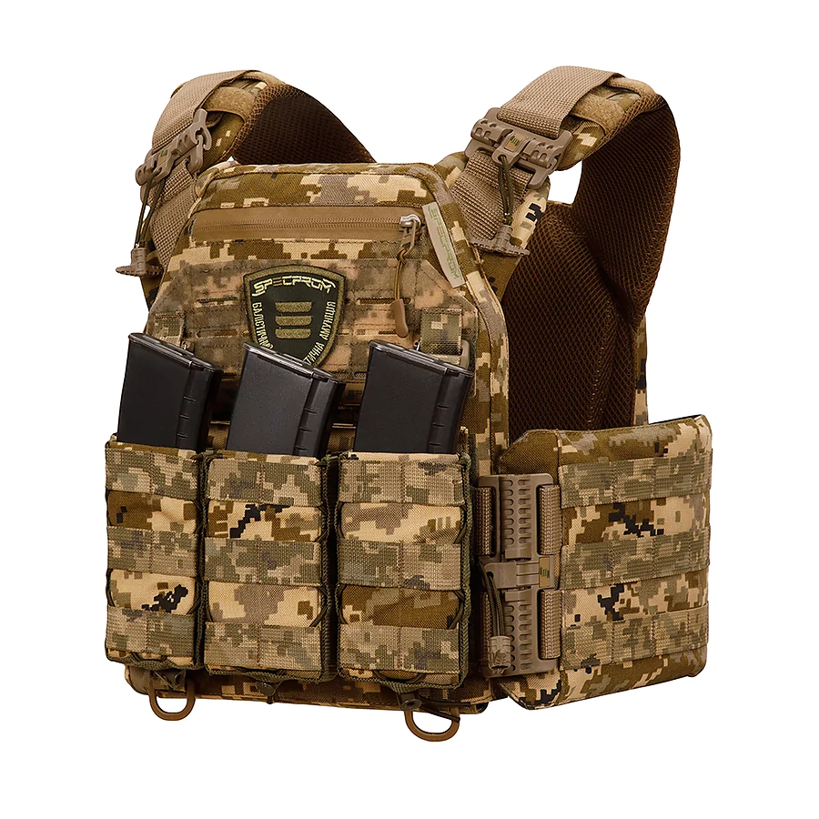 Плитоноска Warmor gen.3 Pro Піксель ММ14. Система швидкого зняття. 3 підсумки