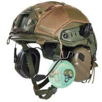 Шлем FAST в кавере с наушниками Earmor M32H (олива)