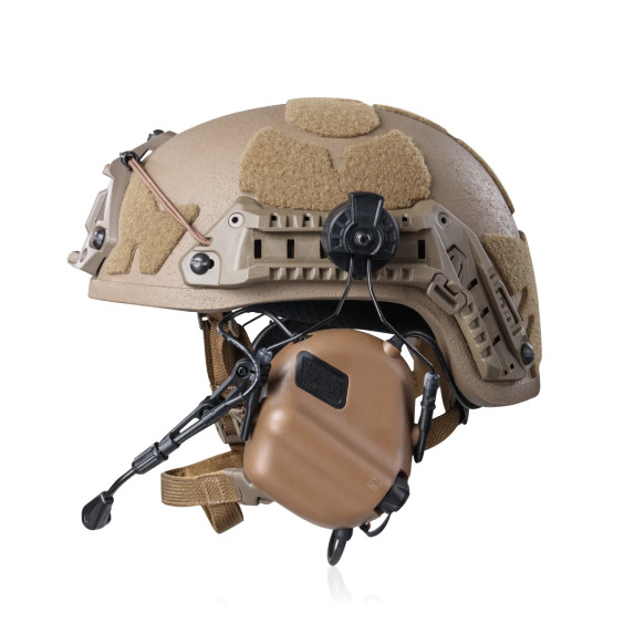 Тактичні навушники EARMOR M32H з кріпленнями під каску КОЙОТ