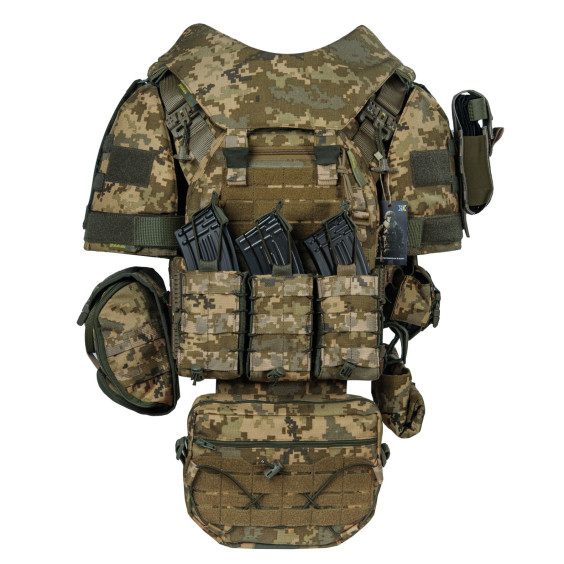 Бронежилет 6 класса Warmor gen. 3 Suit Пиксель. Баллистическая защита боков, паха, плечей и шеи.