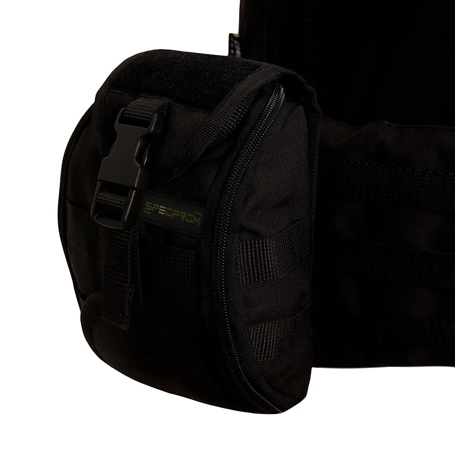 Плитоноска Warmor gen.3 Pro Max. Система быстрого сброса. 7 подсумков. Черный