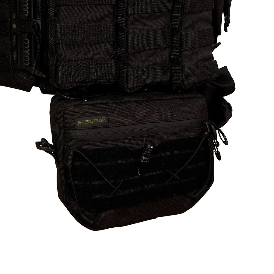 Плитоноска Warmor gen.3 Pro Max. Система быстрого сброса. 7 подсумков. Черный