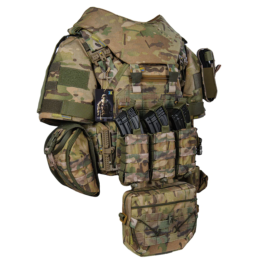 Бронежилет 6 класу Warmor gen. 3 Suit. Мультикам. Балістичний захист боків, паху, плечей і шиї.