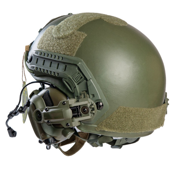 Шлем FAST с наушниками M32H с "Чебурашками". Олива