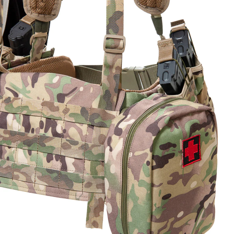 Ременно-плечевая система мультикам РПС Warbelt Molle с подсумками с противоосколочным пакетом