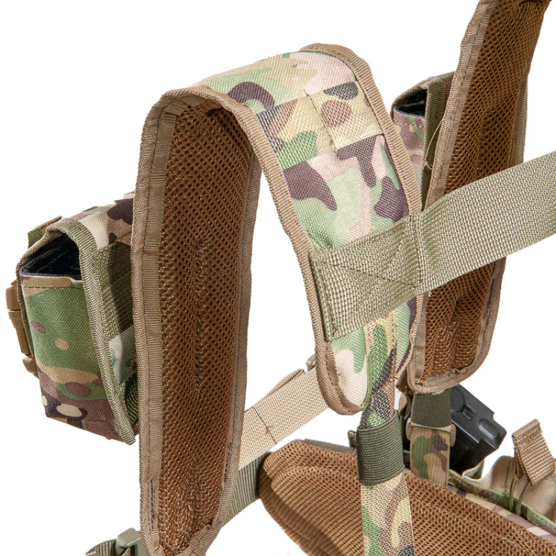 Ременно-плечевая система мультикам РПС Warbelt Molle с подсумками с противоосколочным пакетом