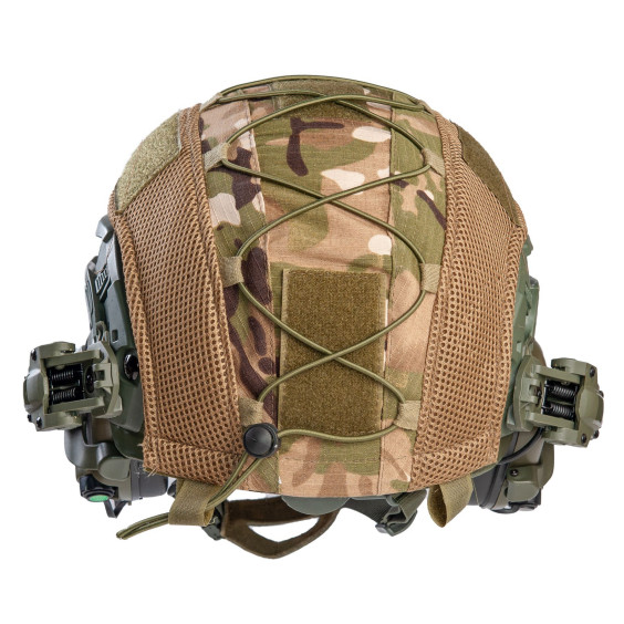 Шлем FAST в кавере с наушниками M32H с "Чебурашками". Олива