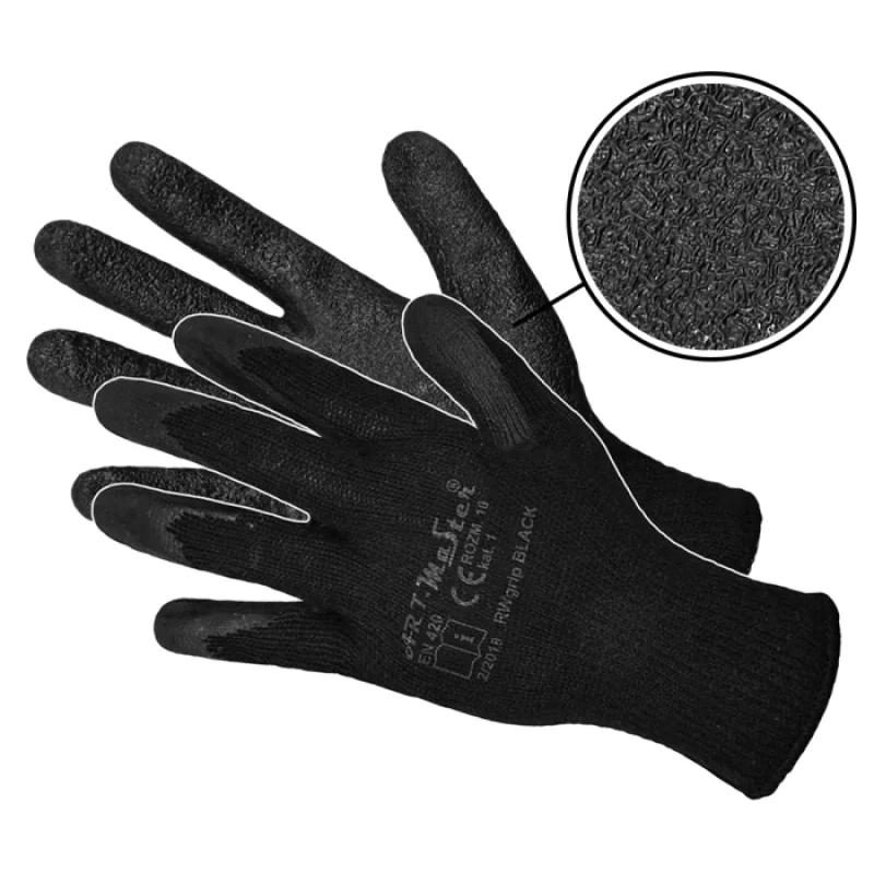 Перчатки покрытые латексом RWGRIP Black