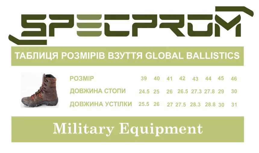 Тактичні всесезонні берці Contact S від Global Ballistics коричневі