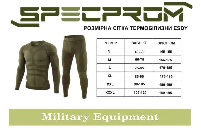 Комплект термобелья ЄСДІ  MILITARY. Олива