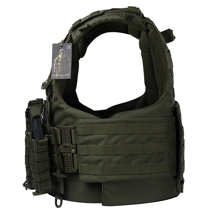 Бронежилет 1 класса Warmor gen.4. Олива. Вес 3,3 кг.