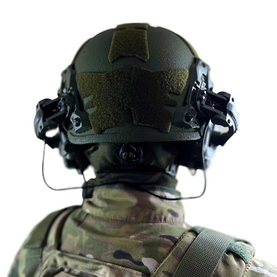 Комплект тактический бронешлем Sestan-Busch Helmet BK-ACH-HC с активными наушниками Earmor M32 (X). Олива. (M/L)