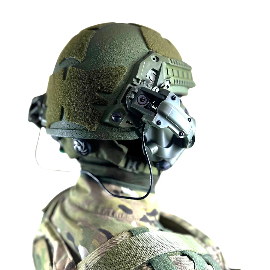 Комплект тактический бронешлем Sestan-Busch Helmet BK-ACH-HC с активными наушниками Earmor M32 (X). Олива. (M/L)