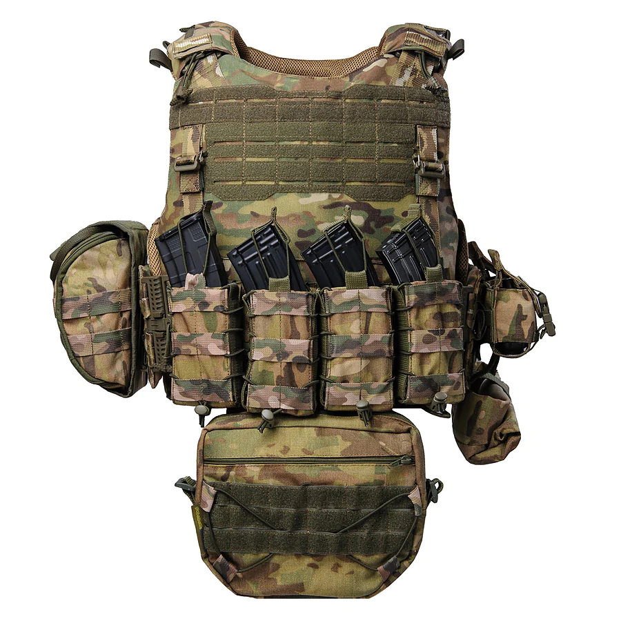 Плитоноска Warmor gen.4 Max. Мультикам. 9 подсумков.